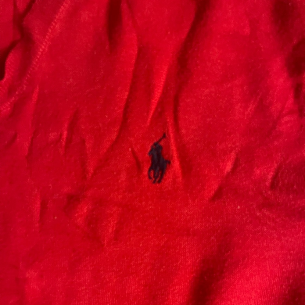 Red polo sweater